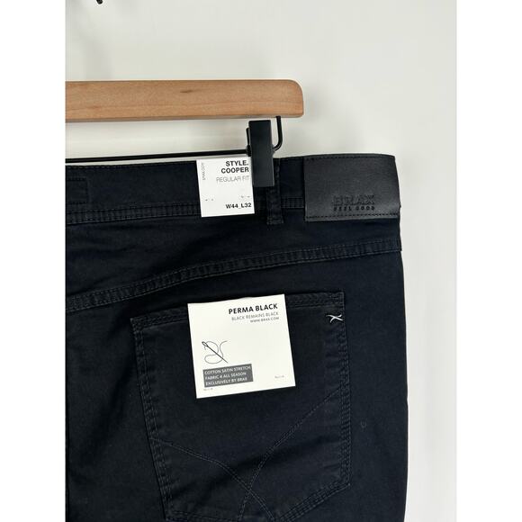Brax Feel Good Cooper Fancy Regular Fit Pant Mens 44x32 Perma Black New - Picture 9 of 10